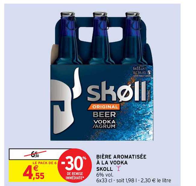 bière aromatisée à la vodka skoll