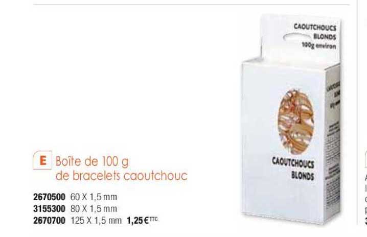 Boîte De 100 G De Bracelets Caoutchouc
