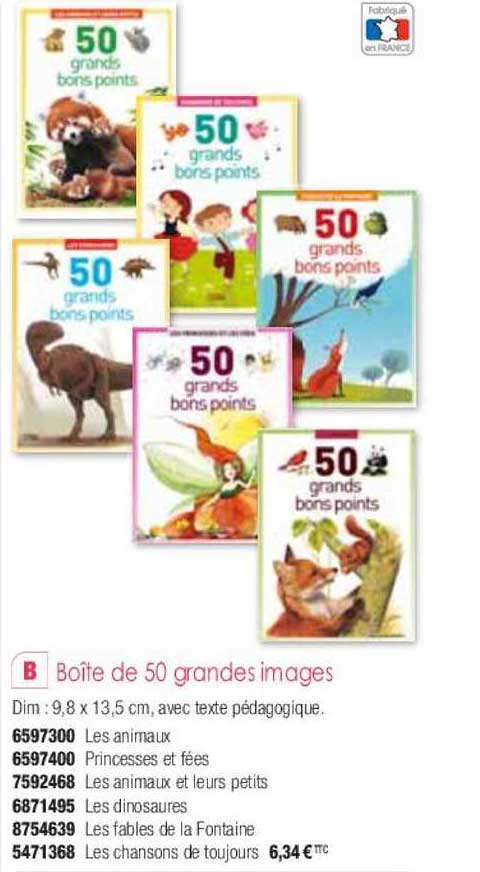 boîte de 50 grandes images