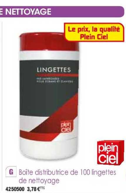 Boîte Distributrice De 100 Lingettes De Nettoyage