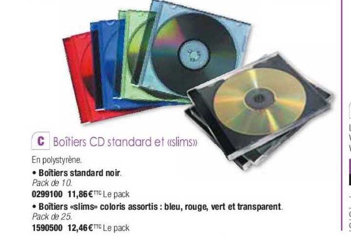 boîtiers cd standard et "slim"