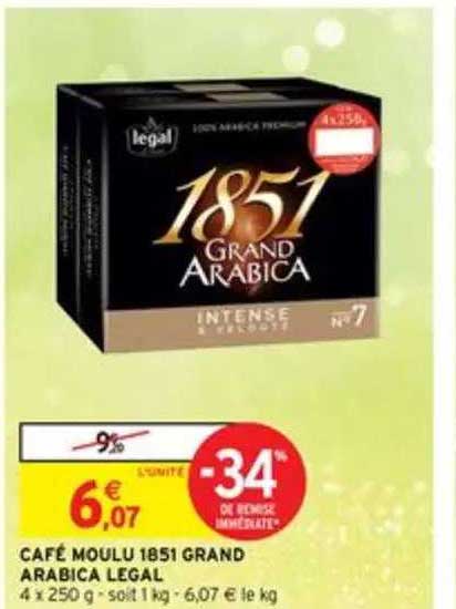 Café Moulu 1851 Grand Arabica Legal