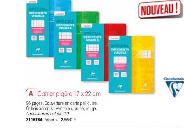 Cahier Piqûre 17 X 22 Cm