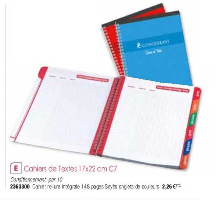 cahiers de textes 17x22 cm c7