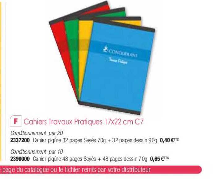 cahiers travaux pratiques 17x22 cm c7