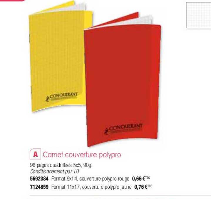 Carnet Couverture Polypro