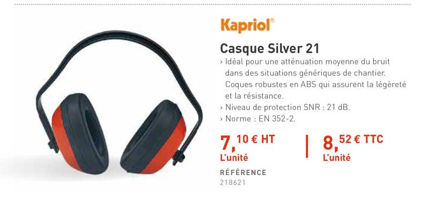 casque silver 21 kapriol