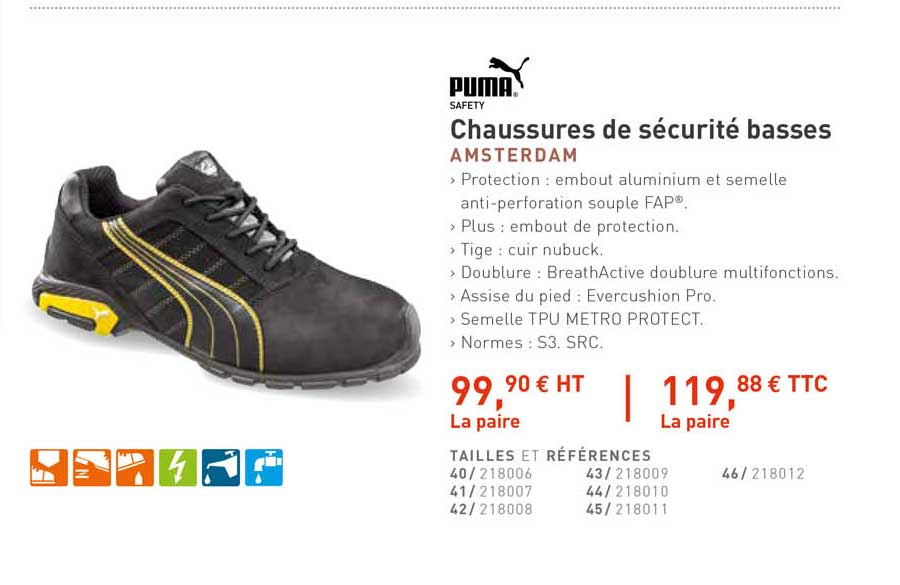 Chaussures De Sécurité Basses Amsterdam Puma Safety