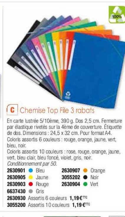 chemise top file 3 rabats