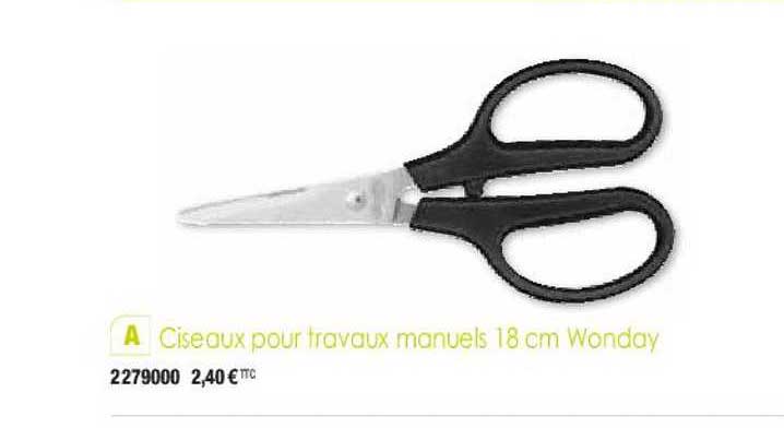 ciseaux pour travaux manuels 18 cm wonday