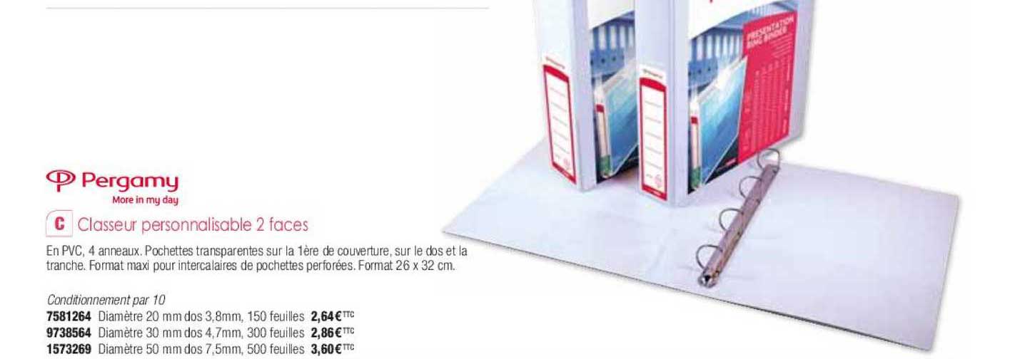 classeur personnalisables 2 faces pergamy more in my day