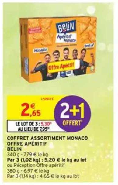 Coffret Assortiment Monaco Offre Apéritif Belin
