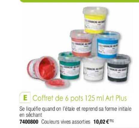 coffret de 6 pots 125 ml art plus