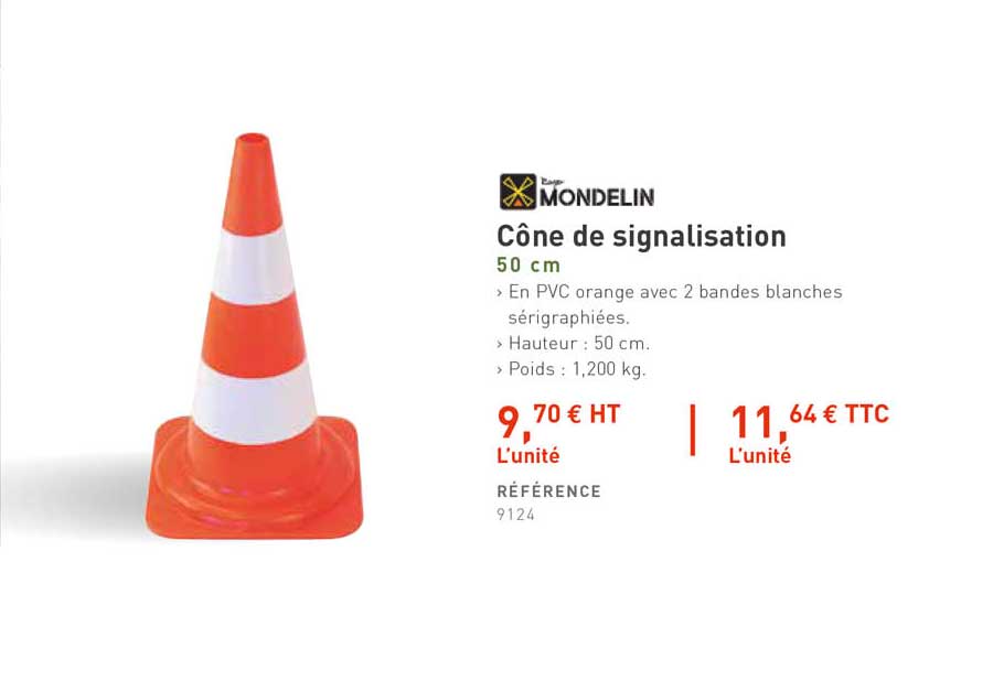 cône de signalisation mondelin
