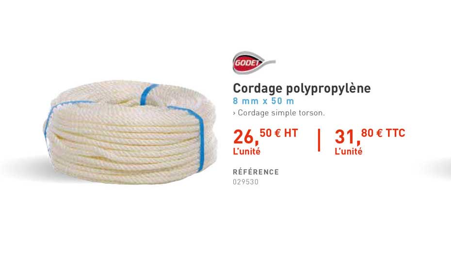 Cordage Polypropylène Godet