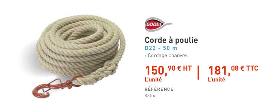 corde à poulie godet