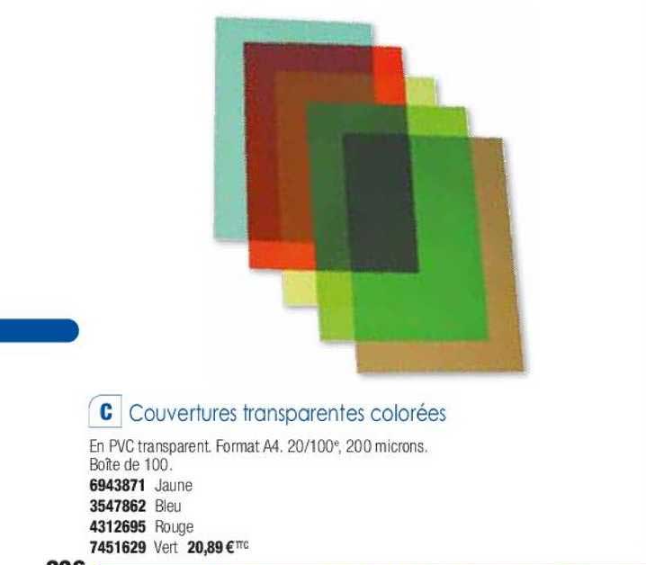 Couvertures Transparentes Colorées