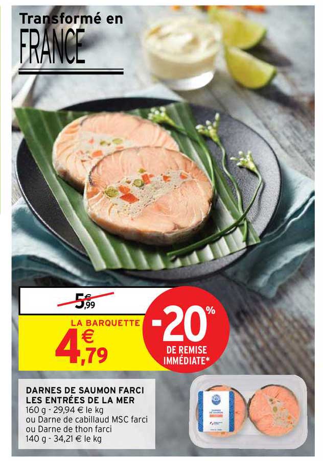 darnes de saumon farci les entrées de la mer