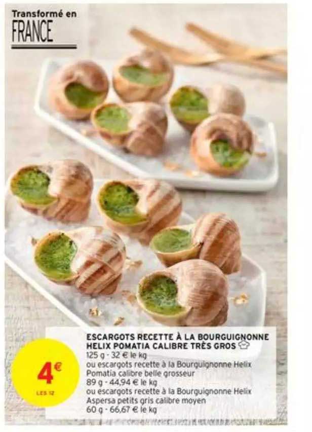 escargots recette à la bourguignonne helix pomatia calibre très gros