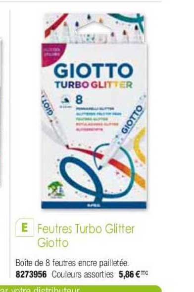 feutres turbo glitter giotto