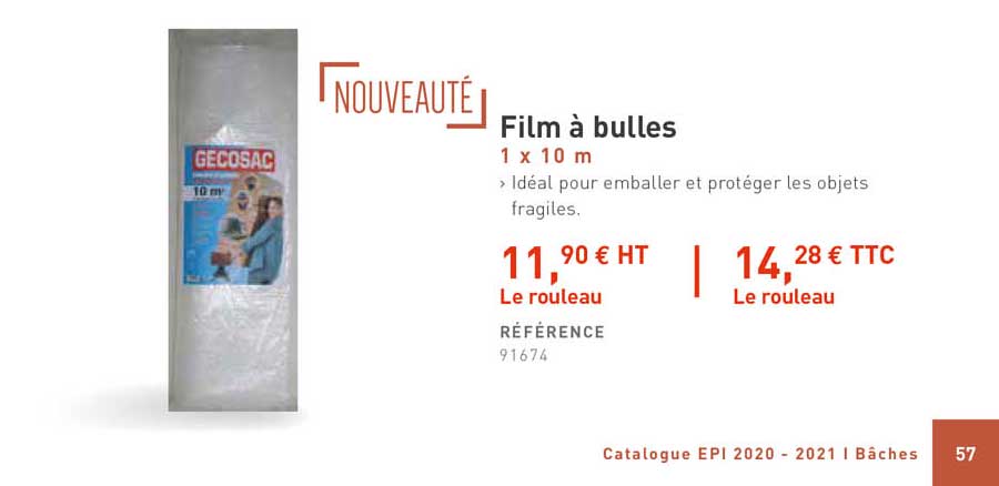 film à bulles gecosac