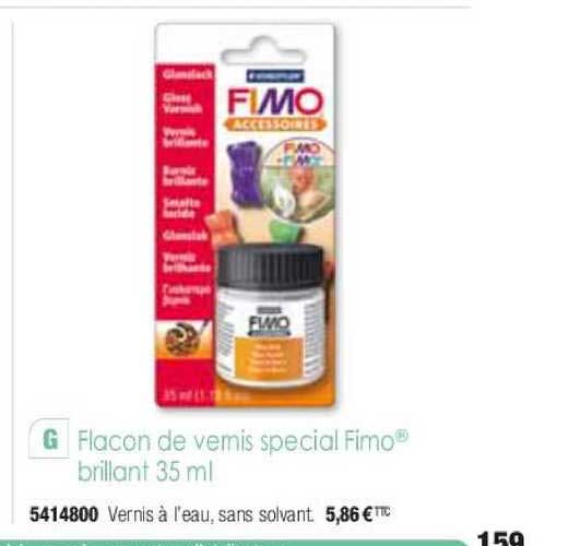 flacon de vernis special fimo brillant 35 ml