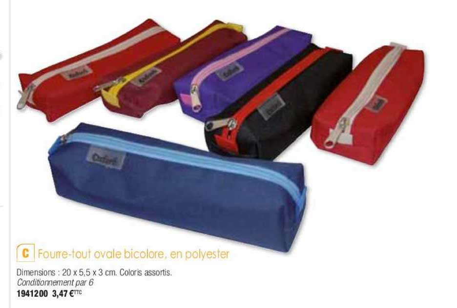 Fourre-tout Ovale Bicolore En Polyester