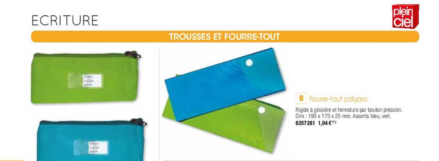 fourre-tout polypro