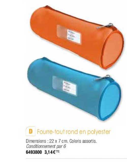 fourre-tout rond en polyester