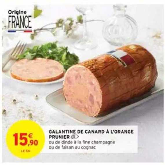 galantine de canard à l'orange prunier