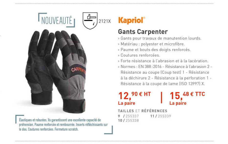 gants carpenter kapriol