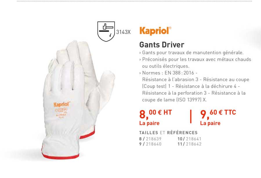 gants driver kapriol