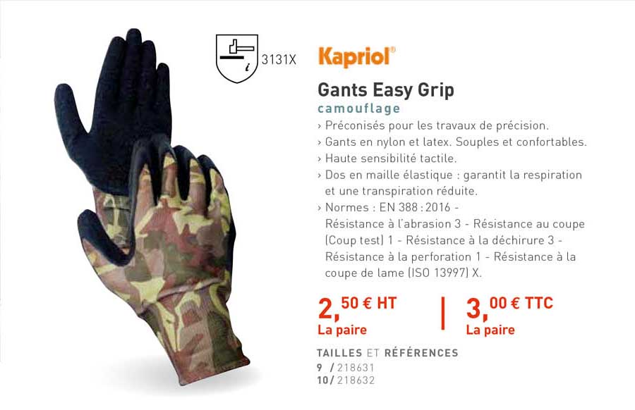 gants easy grip kapriol
