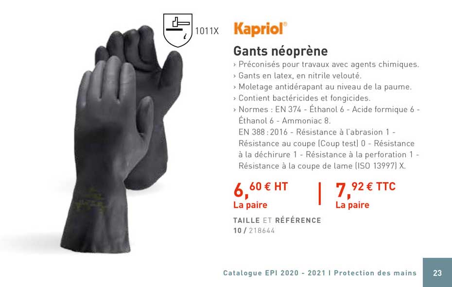 Gants Néoprène Kapriol