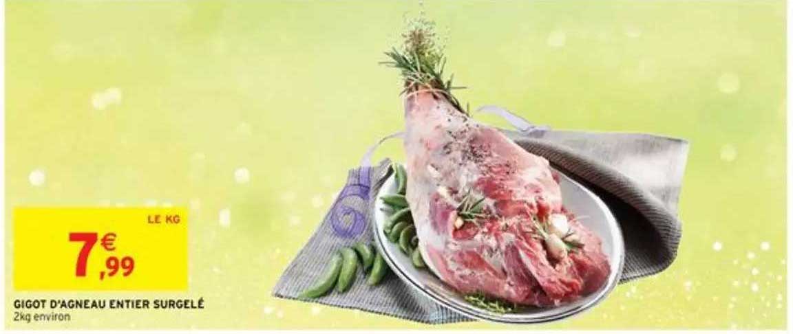gigot d'agneau entier surgelé