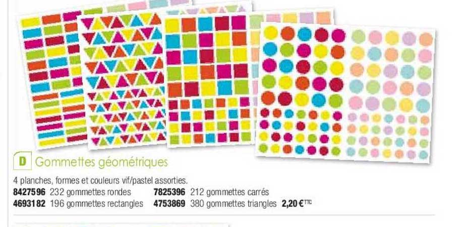 gommettes géométriques