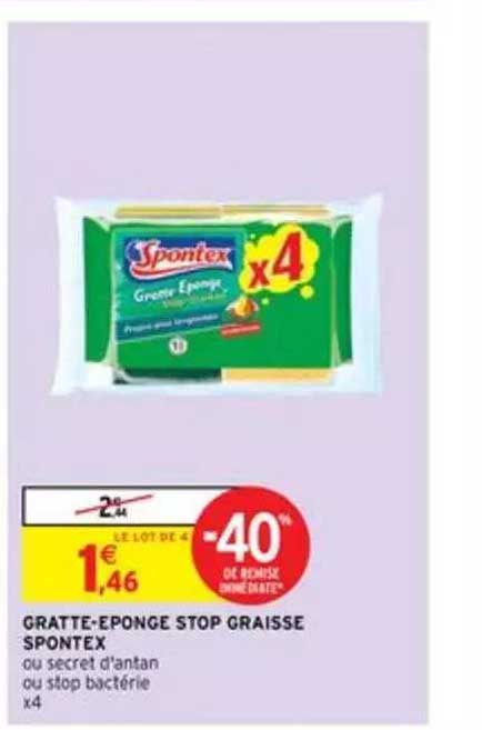 gratte-éponge stop graisse spontex