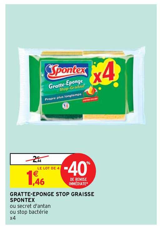 gratte-éponge stop graisse spontex