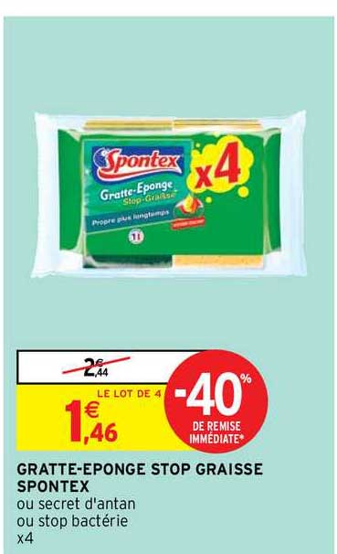 gratte-éponge stop graisse spontex