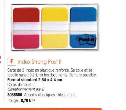 index strong post it