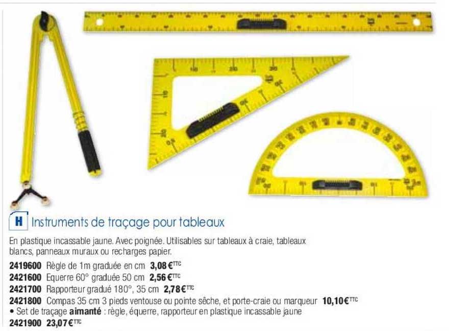 instruments de traçage pour tableaux