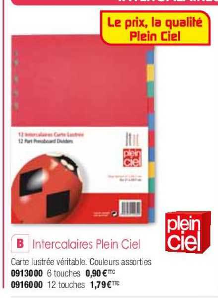 Intercalaires Plein Ciel