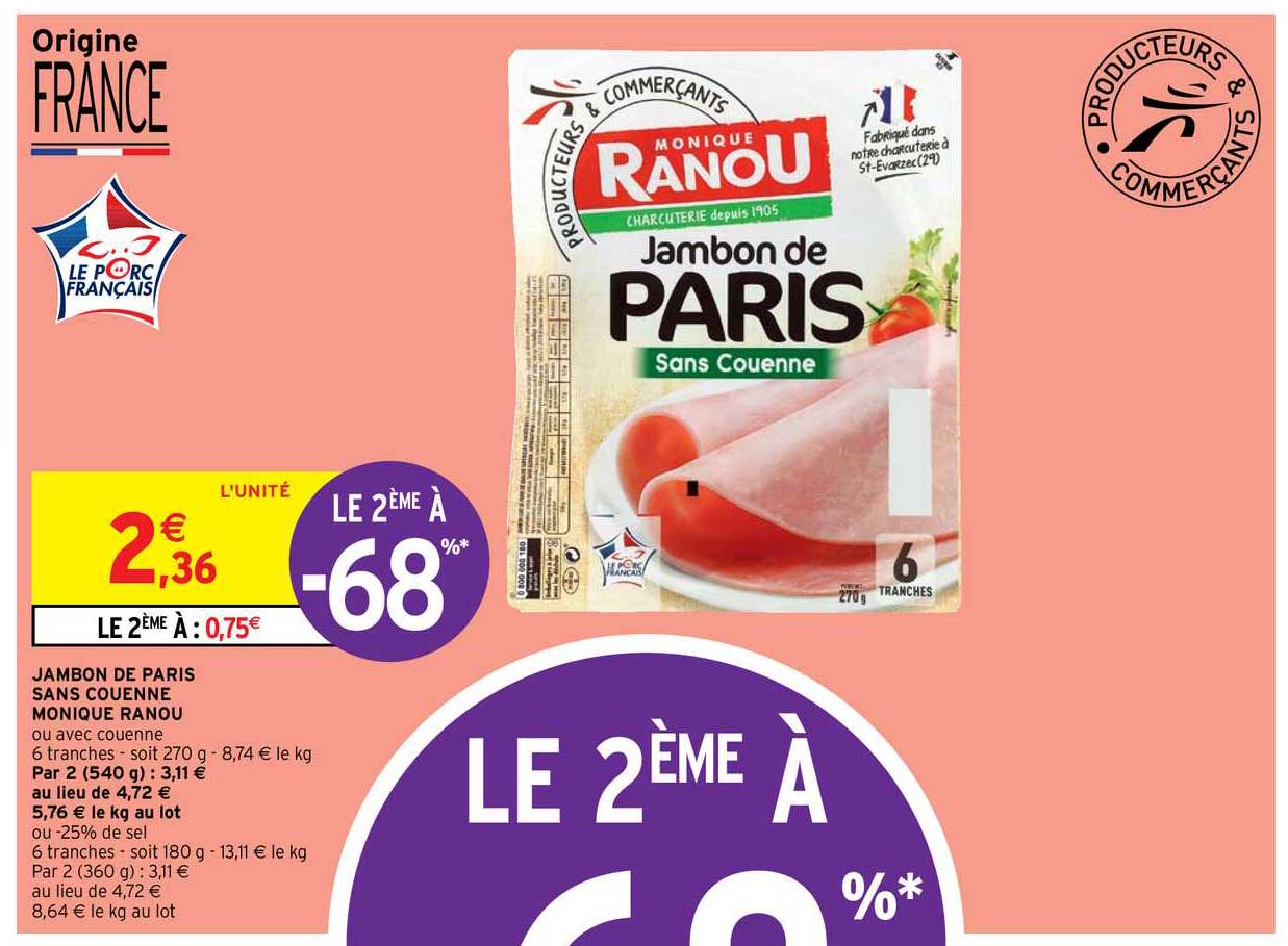 jambon de paris sans couenne monique ranou