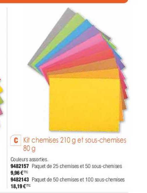 kit chemises 210g et sous-chemises