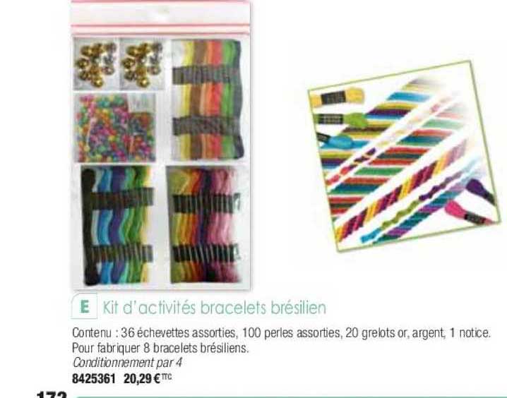 kit d'activités bracelets brésilien