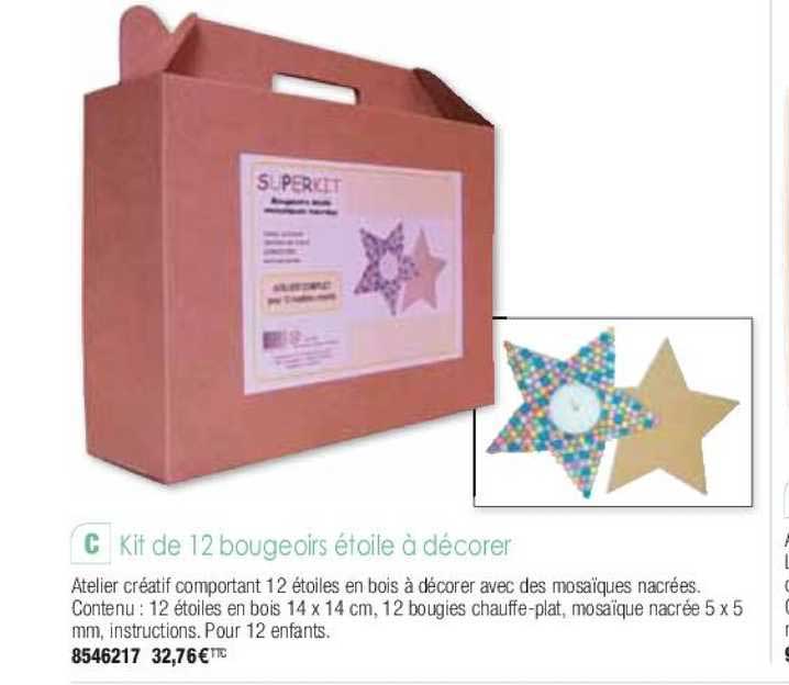 Kit De 12 Bougeoirs étoile à Décorer