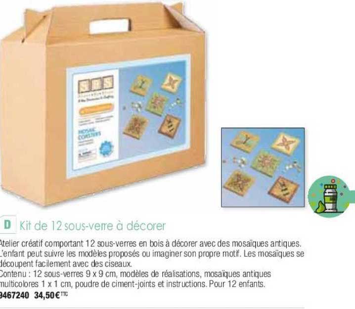 kit de 12 sous-verre à décorer