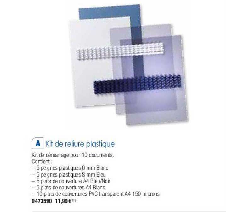 Kit De Reliure Plastique