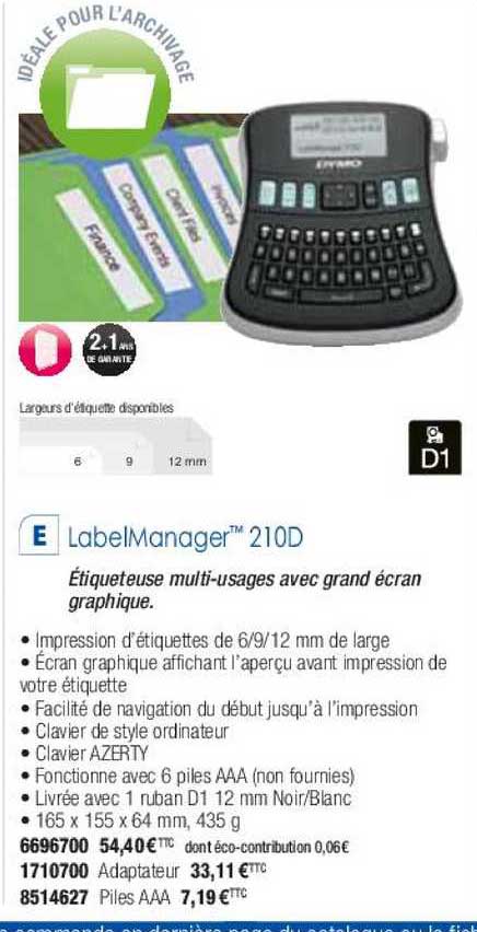 labelmanager 210d