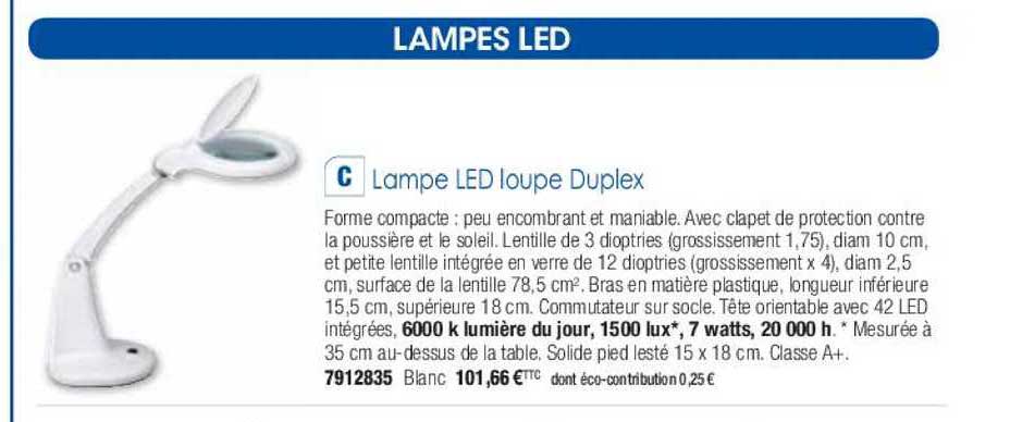 lampes led loupe duplex